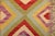 1990s Southwestern Turkish Kilim Blue Red Hand-Woven Wool Rug For Sale - Image 5 of 9