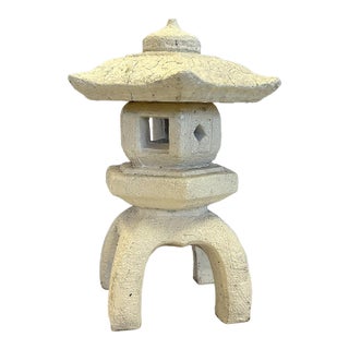 Vintage Cast Stone Asian Style Garden Pagoda Symbolizing the Path to Enlightenment For Sale