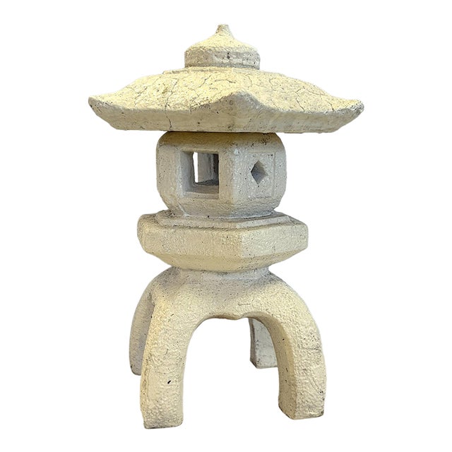 Vintage Cast Stone Asian Style Garden Pagoda Symbolizing the Path to Enlightenment For Sale