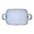 Late 20th Century Portugal Ceramic Basket Weave Tray For Sale