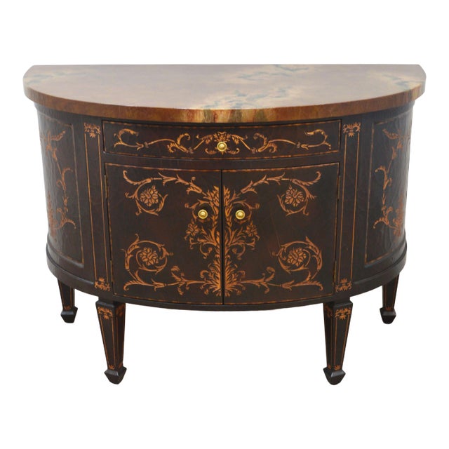 Maitland Smith Demilune Commode Server Buffet For Sale