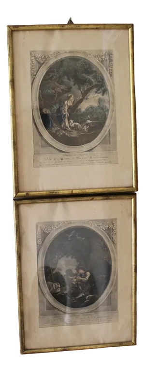 Dedicated to Marquise Madame de Montesquiou, 1800s, Prints, Set of 2