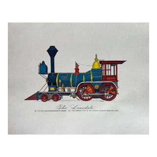 1950s Evelyn Cuero "The Lonsdale" Early American Locomotive Print For Sale