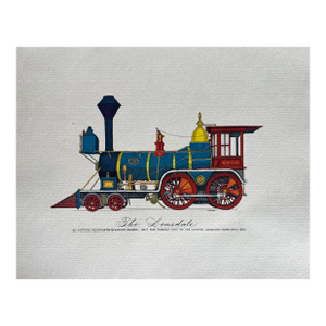 1950s Evelyn Cuero "The Lonsdale" Early American Locomotive Print