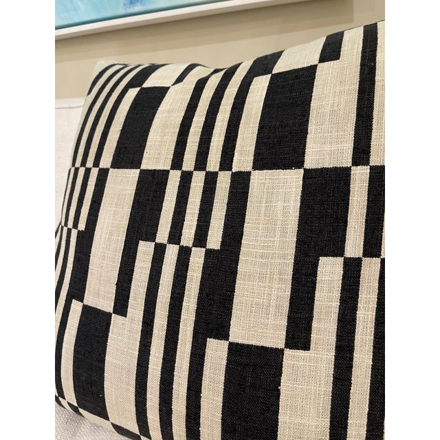 Contemporary Black & White Piano Pillow For Sale - Image 3 of 6