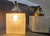 Art Deco Vintage Art Deco Light Old Lamp Wall Sconces Fixture Brass & Esso Kerosene Cube Glass Shade Ship Light - a Pair For Sale - Image 3 of 4