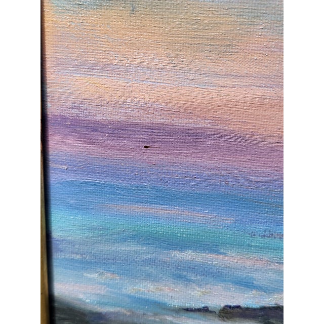 Dennis Sheehan “Shore Stroll, Evening” Original Tonalist Coastal Oil Painting For Sale - Image 14 of 14