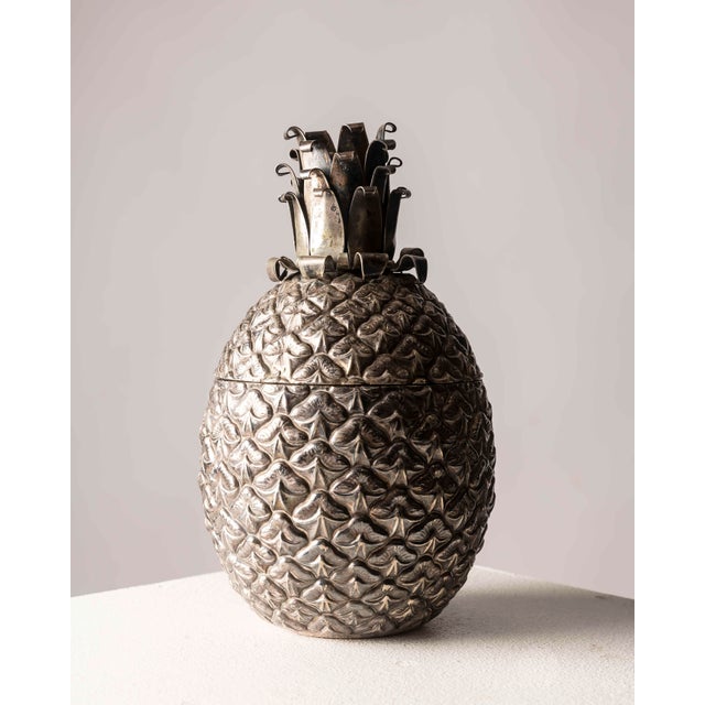 Vintage Italian Metal Pineapple-Shaped Ice Bucket, 1970s For Sale - Image 9 of 9