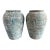 Terra Cotta Blue Urns, Garden Elements, Elegant Design For Sale