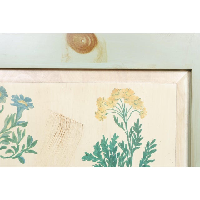 Wood Jim Peed for Romweber Botanical Painted Cabinet For Sale - Image 7 of 10