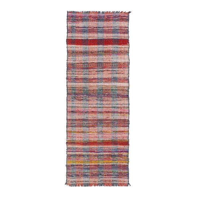 Decorative Vintage Turkish Rag Rug - 2`3" X 6`2" For Sale