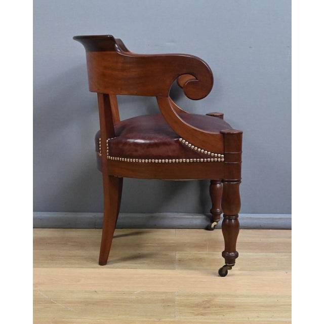 Early 19th Century Restoration Mahogany Office Chair For Sale - Image 12 of 18