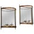 Brass Mirror and Glass Neoclassical Sconces, France, 1960s - a Pair For Sale