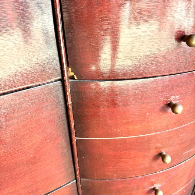 Antique Art Deco Wooden Dresser - 9 Drawers For Sale - Image 12 of 12