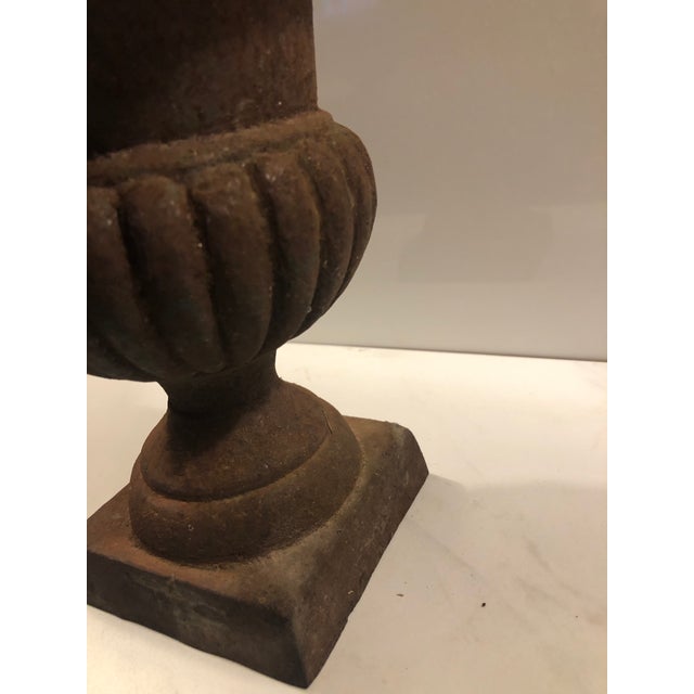 Vintage French Cast Iron Urn For Sale - Image 10 of 10