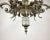 Vintage French Crystal and Brass 6-Horn Chandelier, 1950s For Sale - Image 6 of 10