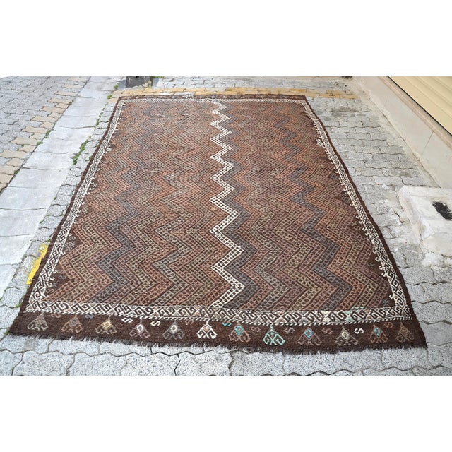 1960s Vintage Kilim Rug For Sale - Image 11 of 11
