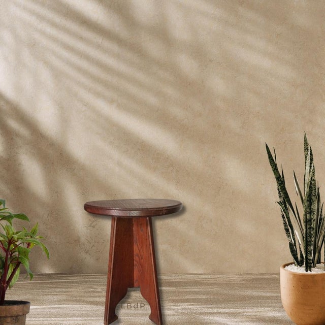 Brutalist Folk Art in Stool in Oak For Sale - Image 13 of 14