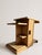 Modern Modernist French Architectural Blonde Mahogany Side Table and Pedestal Cabinet, 1930s For Sale - Image 3 of 9