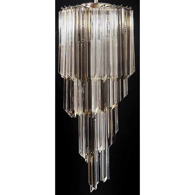Murano Glass Quadriedri Prisms Chandelier, 1980s For Sale - Image 10 of 18