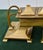 Antique Art Nouveau Bronze Dbl. Inkwell and Porcelain Inserts For Sale - Image 14 of 16