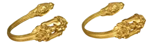 French Louis XVI Style Bronze Curtain Tie-Backs, 1890s, Set of 2