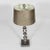 Mid-Century Modern Geometric Shaped Silver Lamps and Shades - A Pair For Sale - Image 4 of 9