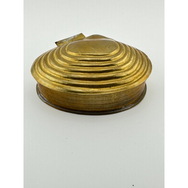 Coastal Brass Shell Trinket Box For Sale - Image 3 of 7