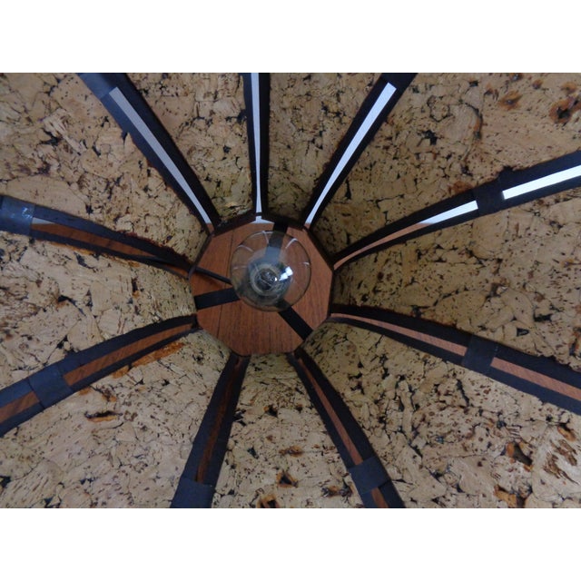 Cork & Metal Semi Pendant Lamp in the style of Ingo Maurer, Germany, 1970s For Sale - Image 17 of 18