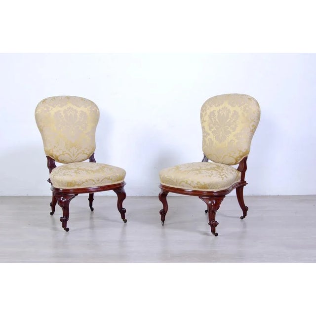 Set of Victorian British Lounge Chairs, 1890s For Sale - Image 9 of 9