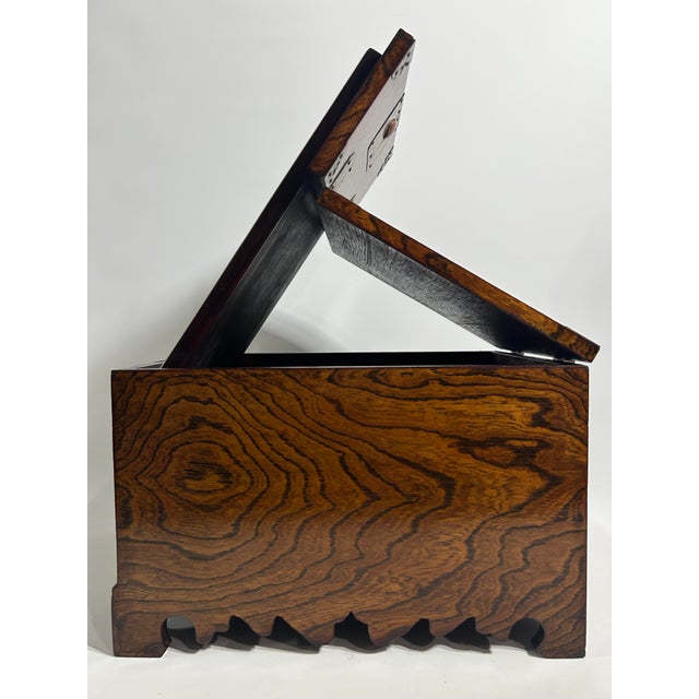 Wood Late 20th Century Korean Jwagyeong, Folding Mirror Zeldova Wood Box With Drawer - 1 Piece For Sale - Image 7 of 10