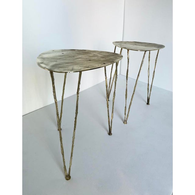 Vintage Brass Side Table, 1970s For Sale - Image 11 of 14