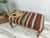 Wood Hand Woven Kilim Rug Upholstered Bench For Sale - Image 7 of 10