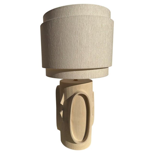 Blue Graphic Table Lamp by Olivia Cognet For Sale - Image 8 of 8