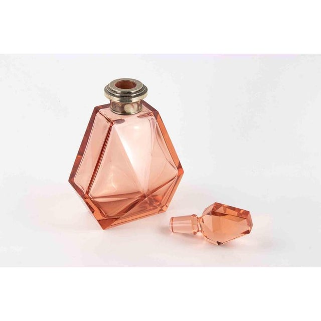 Art Deco Czechoslovakian Carafe in Pink Art Glass by Moser, 1920s For Sale - Image 4 of 5