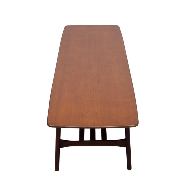 Brown Dutch Floating Top Coffee Table by Louis Van Teeffelen for Wébé, 1960 For Sale - Image 8 of 11