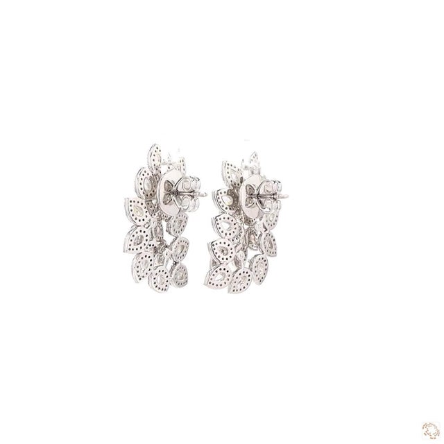Early 21st Century 3.97 Carat Rose Cut Diamond Gold Earrings, Pair For Sale - Image 5 of 9