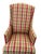 Late 20th Century Traditional Petite High-Back Gingham Wingback Chairs - a Pair For Sale In Indianapolis - Image 6 of 8