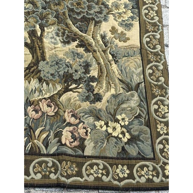 Mid-Century French Jacquard Tapestry in the style of Aubusson, 1960s For Sale - Image 18 of 18