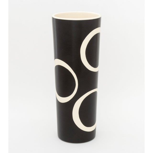 Ken Edwards (American, b. 1934) Two Art Pottery Vessels, both marked "KE" to undersides and comprising: one cylindrical...