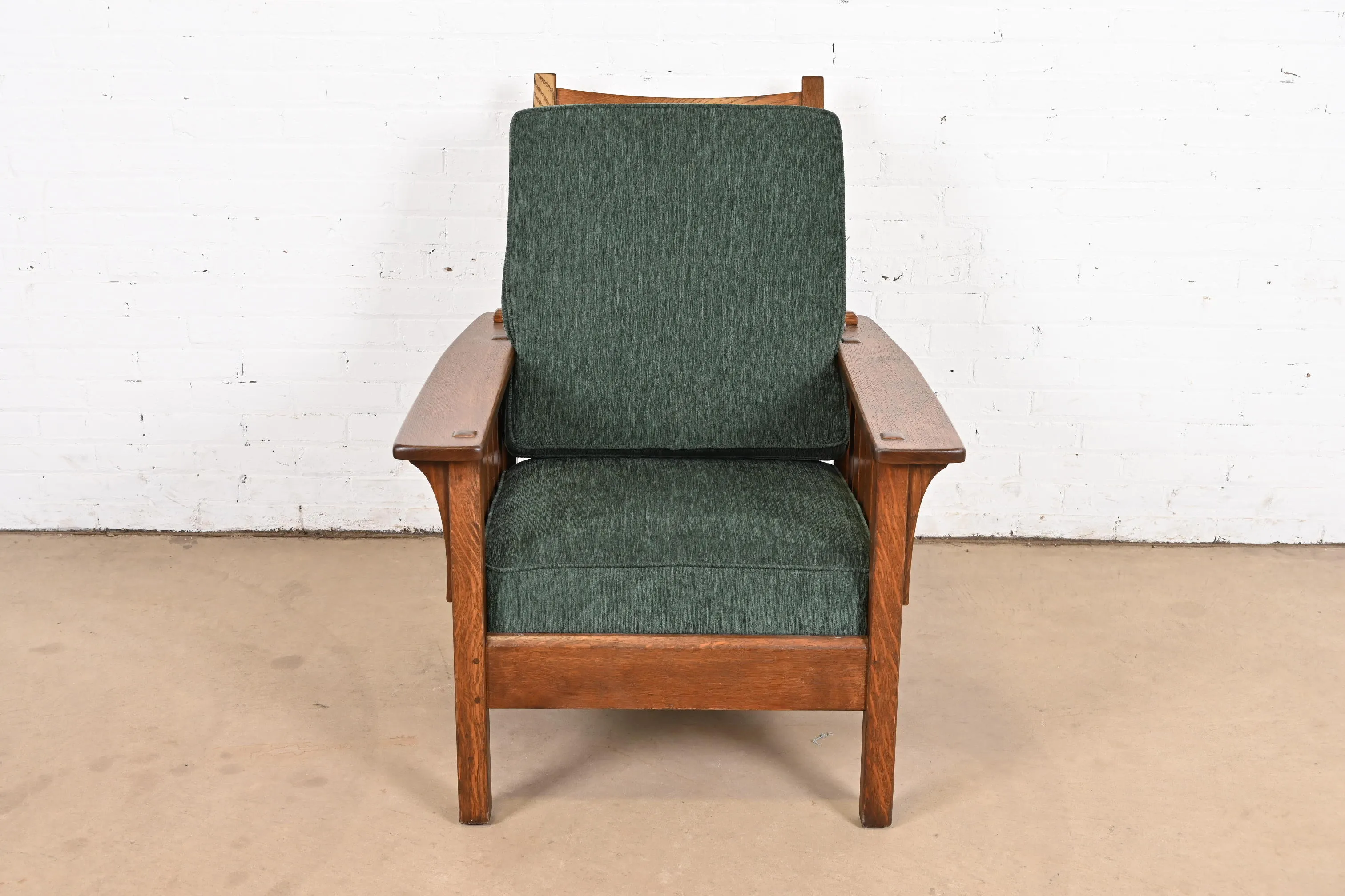 L. & J. G. Stickley Antique Mission Oak Arts & Crafts Reclining