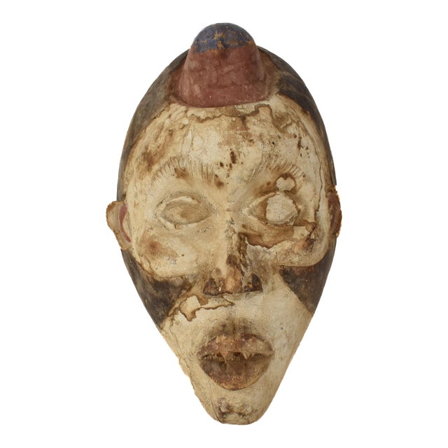 Early 20th Century Kongo Wood Mask For Sale