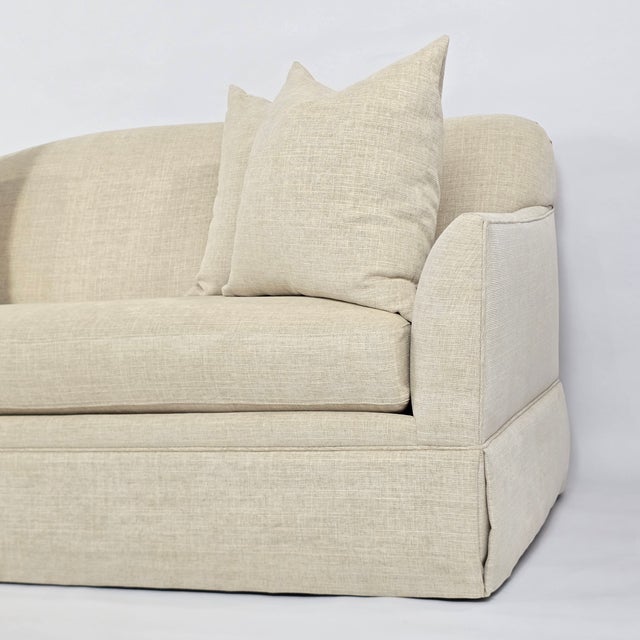 Beige m.j. Design Consultants Custom Neutral Upholstered Sofa For Sale - Image 8 of 14