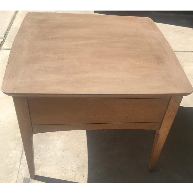1960s Mid Century Modern Single Drawer End Table | Chairish All the cuts were made with just a circular saw and smoothed out with my belt sander.