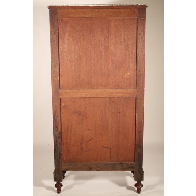 Antique Louis XVI Style Brass Mounted Mahogany Secretaire Abattant For Sale - Image 11 of 11