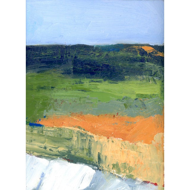 2020s Cliffside 3, Mixed Media Expressionist Seascape Landscape Oil Painting For Sale - Image 5 of 14
