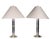 Chrome Late 20th Century Hollywood Regency Chrome and Brass Table Lamps - a Pair For Sale - Image 8 of 12