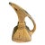 Vintage Sculptural Gold Ceramic Pitcher – Modernist Decorative Vase For Sale