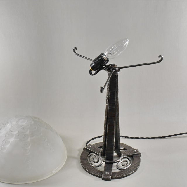 1920 French Art Deco Lamp by Muller Freres France For Sale - Image 10 of 13