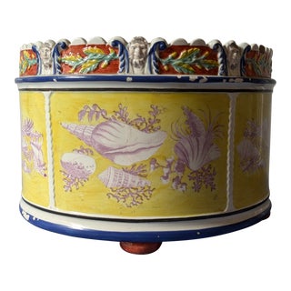 Yellow Luste Ware Bulb Pot, English, Early 19th Century For Sale